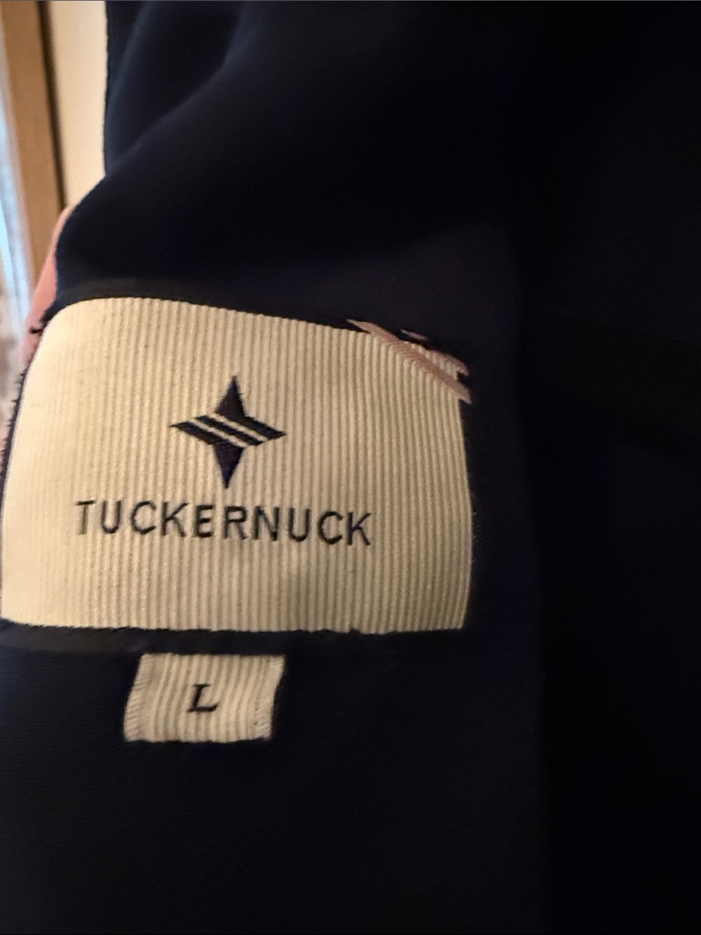 Tuckernuck Daphne Navy Ruffle Neck Shift Dress - Picture 4 of 4